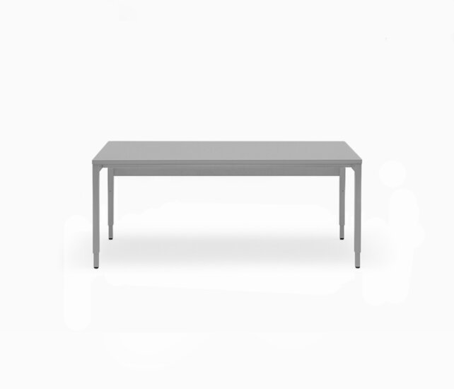 Silber WorkBuddy | Manuell Höhenverstellbarer Arbeitstisch