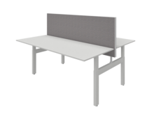 Nyink | Schützwande Doppel-Sitz-Schreibtisch | mit Aluminiumrahmen