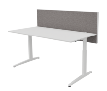 Nyink | Tischblende Single Sitz-Steh-Schreibtische | Mit Aluminiumrahmen