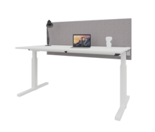 Nyink | Tischblende Single Sitz-Steh-Schreibtische | Mit Aluminiumrahmen