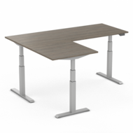 H&ouml;henverstellbarer Eckschreibtisch SteelForce 471 | Effizient, gesund und ergonomisch arbeiten | Eckschreibtisch aus Sta