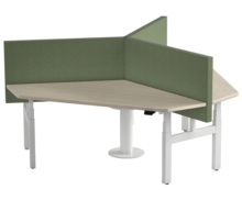 Linak Triple | Elektrischer Sitz-Steh-Schreibtisch Insel