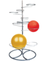 Sitzball-St&auml;nder | worktrainer.de| 10 Gymnastikb&auml;lle| aktive Sitzhaltung| flexibel | aufger&auml;umter Arbeitsp