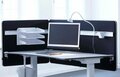   Metallverstarkte Akustik-Tischschutzblende von Screenz| worktrainer.de| akustische Schutzblende 