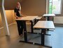 Höhenverstellbarer Schreibtisch AluForce 140 - Handkurbel| Manuell verstellbarer Sitz-Steh-Schreibtisch | Gesund und akt