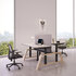 Doppelter Oak Desk Elektrisch höhenverstellbarer Schreibtisch | Stehen Sie gesund 