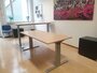 Höhenverstellbarer Schreibtisch AluForce 140 - Handkurbel| Manuell verstellbarer Sitz-Steh-Schreibtisch | Gesund und akt