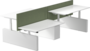 Linak Quatro Bench | Doppelter Steh-Sitz-Schreibtisch 