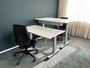 Kleiner Sitz-Steh-Schreibtisch SteelForce 100 - Handkurbel und Rollen| sitzen und stehen | Bewegung am Arbeitsplatz| Ergonomie