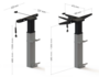 Conset 501/19 Wall | Höhenverstellbarer Wand Schreibtisch