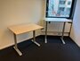 Kleiner Sitz-Steh-Schreibtisch SteelForce 100 - Handkurbel und Rollen| sitzen und stehen | Bewegung am Arbeitsplatz| Ergonomie