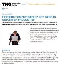 TNO - Radeln am PC ist gesund und productiv
