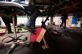 Deskbike bei Radio record Giel