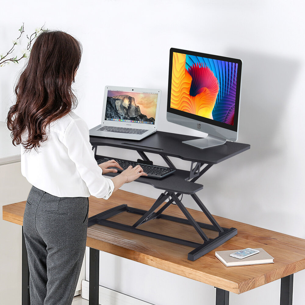 UPdesk Cross | Sitz-Steh-Erhöhung Gasfeder