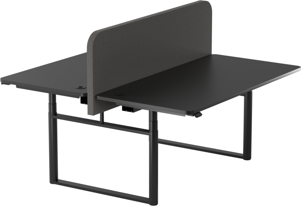Linak Round Duo Bench | Doppelter Steh-Sitz-Schreibtisch 