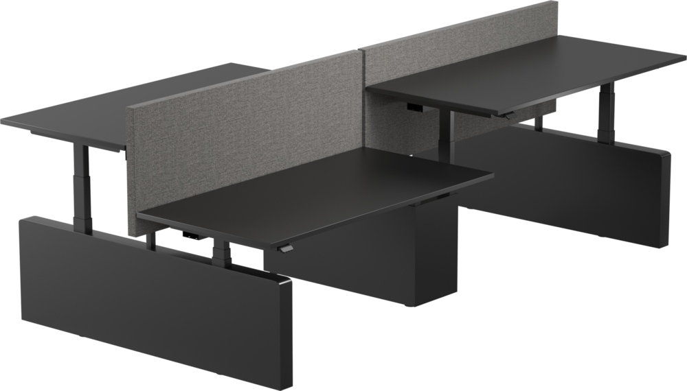 Linak Quattro Bench | 2 x Doppel-Sitz-Steh-Tisch 