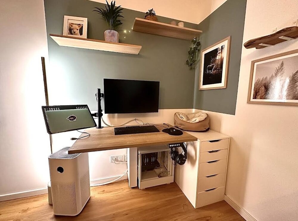 Walldesk | Kleiner Wand-Sitz-Steh-Tisch Elektrisch