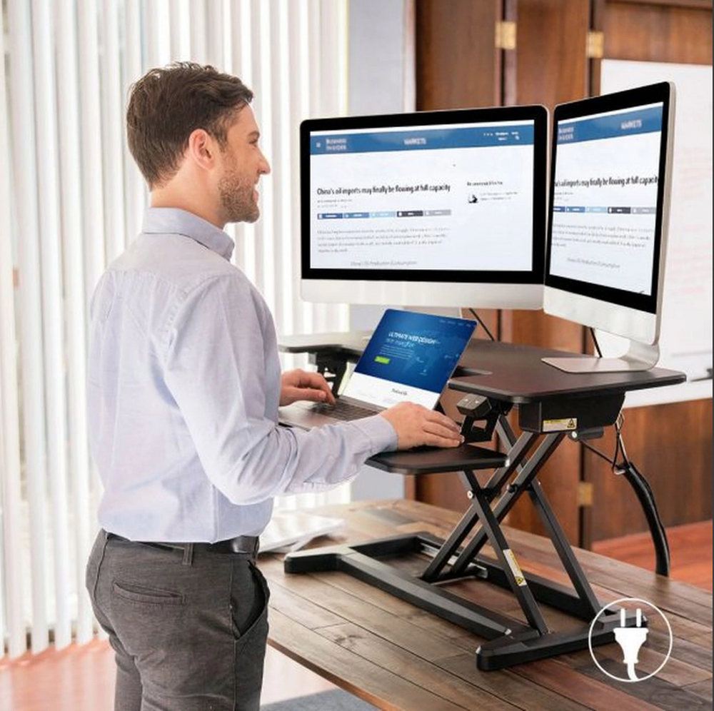Updesk Cross Elektrisch | Sitz-Steh-Erhöhung