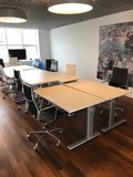 Sitz-Steh-Schreibtisch AluForce 110 - Handkurbel