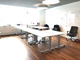 Sitz-Steh-Schreibtisch AluForce 110 - Handkurbel