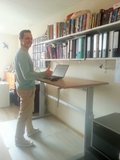 Sitz-Steh-Schreibtisch AluForce 110 - Handkurbel