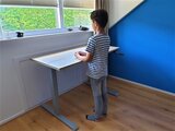 Sitz-Steh-Schreibtisch SteelForce 210 - Handkurbel| worktrainer| worktrainer.de| Kinderzimmer
