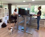 Sitz-Steh-Schreibtisch AluForce 270| worktrainer.de|Memory Display| stehend arbeiten| sitzend arbeiten| Memory Display