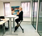SteelForce 270 mit einem Deskbike Sitz-Steh Schreibtisch | Bei der Arbeit fit bleiben | Worktrainer.de