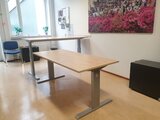 Sitz-Steh-Schreibtisch AluForce 140 - Handkurbel| Manuell verstellbarer Sitz-Steh-Schreibtisch | Gesund und aktiv arbeiten| 