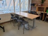 Sitz-Steh-Schreibtisch AluForce 140 - Handkurbel| Manuell verstellbarer Sitz-Steh-Schreibtisch | Gesund und aktiv arbeiten| 
