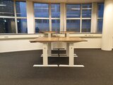 Sitz-Steh-Schreibtisch AluForce 140 - Handkurbel| Manuell verstellbarer Sitz-Steh-Schreibtisch | Gesund und aktiv arbeiten| 