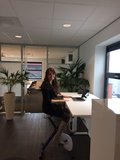 Deskbike bei der Arbeit