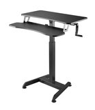 Updesk High Schwarz | Sitz-Steh-Schreibtisch | Worktrainer.de