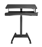 Updesk High Schwarz | Sitz-Steh-Schreibtisch | Worktrainer.de