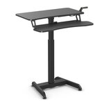 Updesk High Schwarz | Sitz-Steh-Schreibtisch | Worktrainer.de