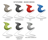 Sitzfarbe Weiss Oyo - Konferenzstuhl| worktrainer.de| Bewegung| Designermöbelstück| Home-Office| Konferenzen| Far