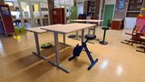 Sitz-Steh-Schreibtisch SteelForce 210 - Handkurbel| worktrainer| worktrainer.de | Deskbike