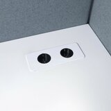 Table Top| Evoline-Einbau-Tischmodul| Stromversorgung| Steckdosen| aufgeräumter Arbeitsplatz|worktrainer.de