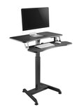 Updesk High Scwarz| Höhenverstellbarer Schreibtisch | Worktrainer.de