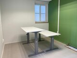 Höhenverstellbarer Schreibtisch AluForce 140 - Handkurbel| Manuell verstellbarer Sitz-Steh-Schreibtisch | Gesund und akt