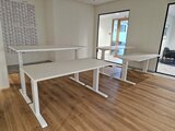 Höhenverstellbarer Schreibtisch AluForce 140 - Handkurbel| Manuell verstellbarer Sitz-Steh-Schreibtisch | Gesund und akt