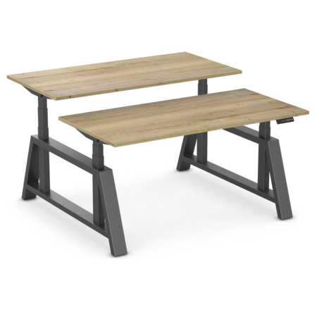 OakDesk Duo | Höhenverstellbarer Doppelschreibtisch