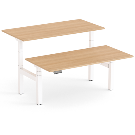 BasicDesk Duo | Höhenverstellbarer Doppelschreibtisch
