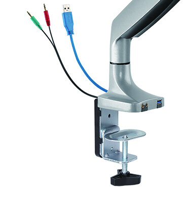 Monitorarm | Single USB und Audio Anschluss