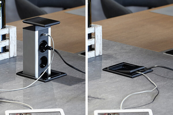 Evoline Port Push | Einbausteckdose