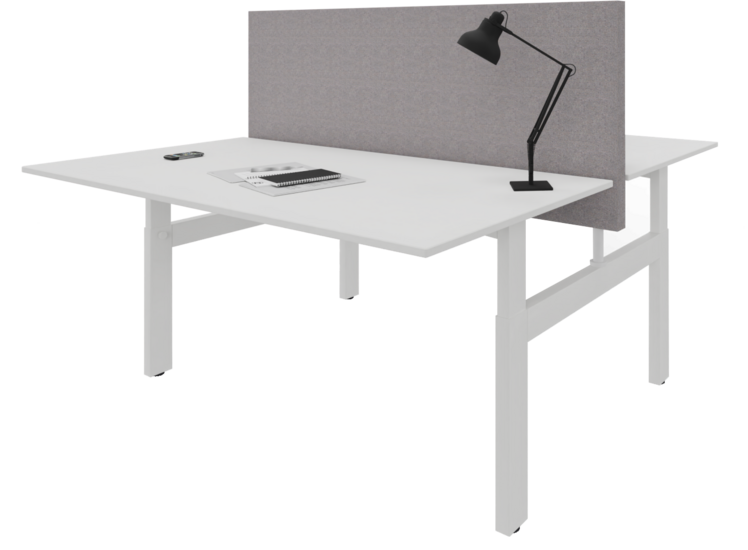 Nyink | Akustik Trennwand Doppel-Sitz-Schreibtisch