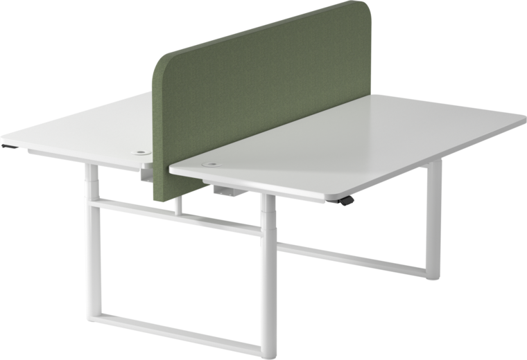 Linak Round Duo Bench | Doppelter Steh-Sitz-Schreibtisch 
