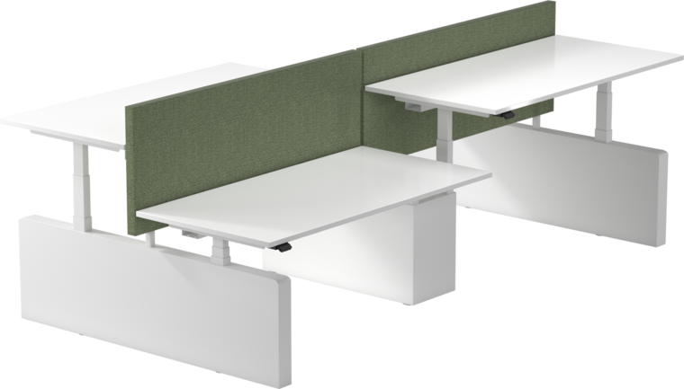 Linak Quattro Bench | 2 x Doppel-Sitz-Steh-Tisch 