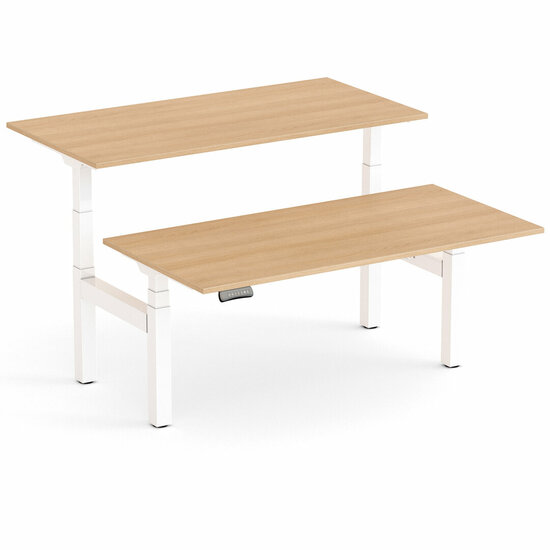 BasicDesk | Sitz-Steh-Doppelschreibtisch