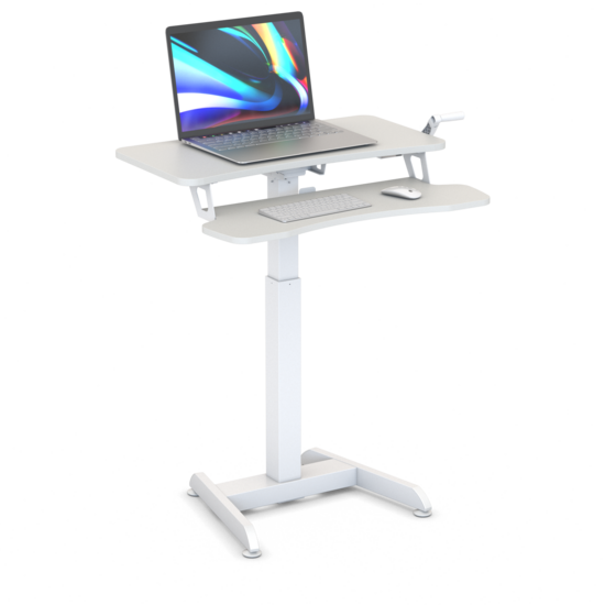 Updesk High Weiss | Höhenverstellbarer Schreibtisch | Worktrainer.de